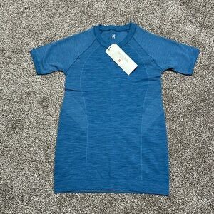 NWT Sweaty Betty London athlete seamless t-shirt stellar blue XS
